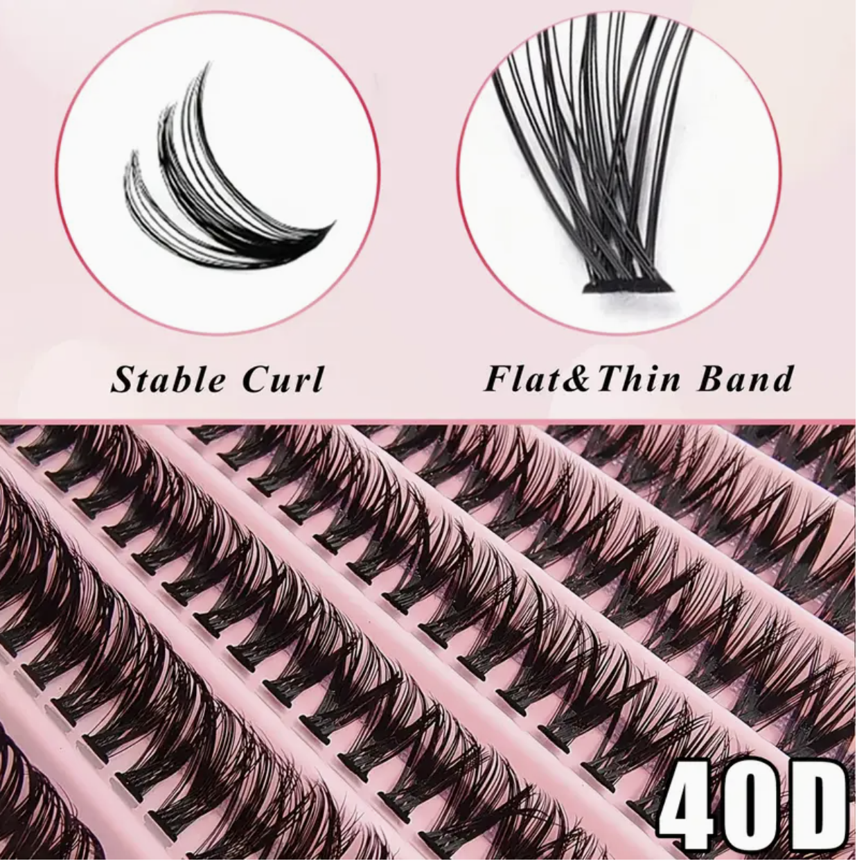 Individual Eyelash Clusters – D Curl 8–16mm | Wide Stem | 30D | DIY Lash Extension Kit | Natural Look & Extra Thick | Reusable Cluster Lashes for Home Use, Travel & Events - Image 3