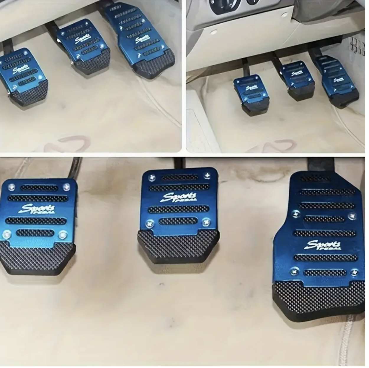 Anti-Slip Car Pedal Covers Set – 3pcs | Universal Fit for Brake, Accelerator & Clutch | Enhanced Grip & Safety | Easy Install Upgrade - Image 4