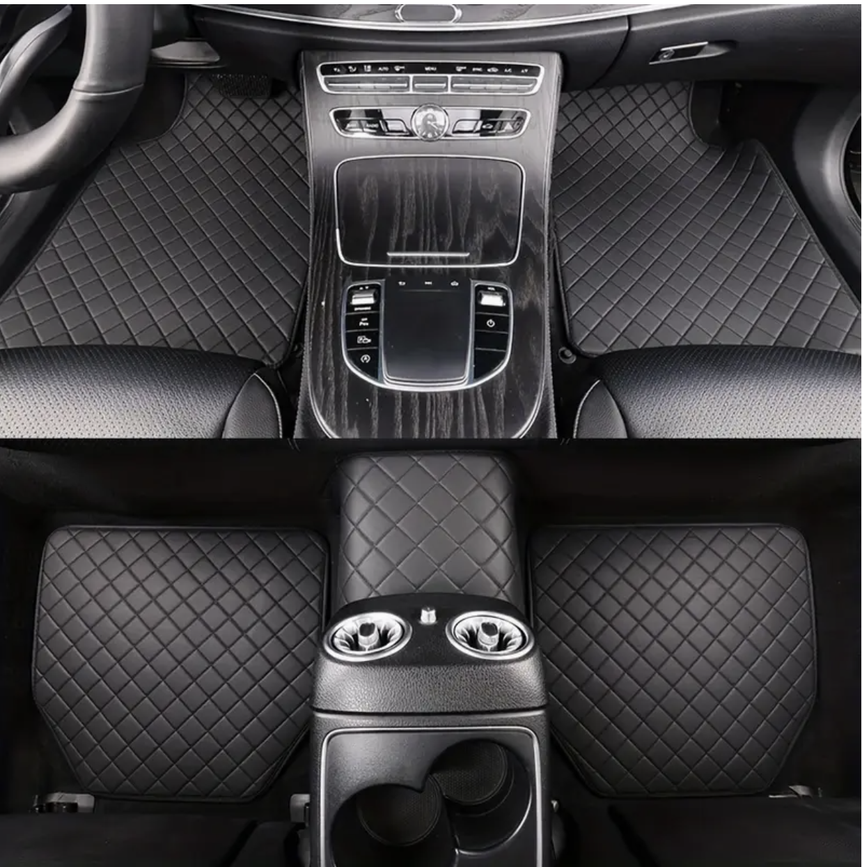 5pcs Car Floor Mats – Universal Fit for Front & Rear Seats | PU Leather Car Interior Accessories | Premium, Easy-to-Clean Automotive Floor Liners