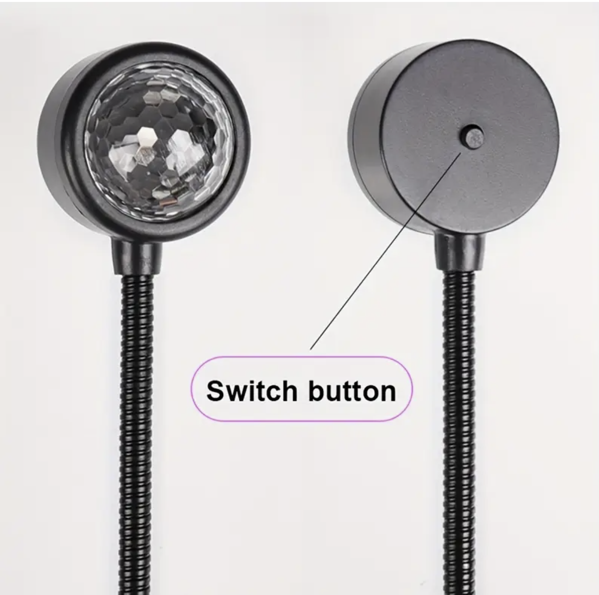 USB Car Music Rhythm LED Projector – Magic Ball Lamp with Voice Control | Party & Romantic Atmosphere Lighting for Car Interior - Image 4