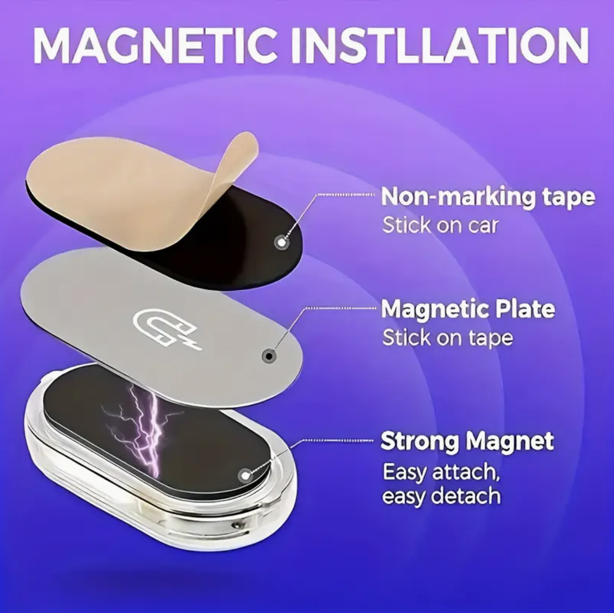 LED Touch Light – BLUE Ambient Wireless Car Interior Light | Roof Reading & Decorative Lamp | USB Rechargeable & Easy to Install - Image 5