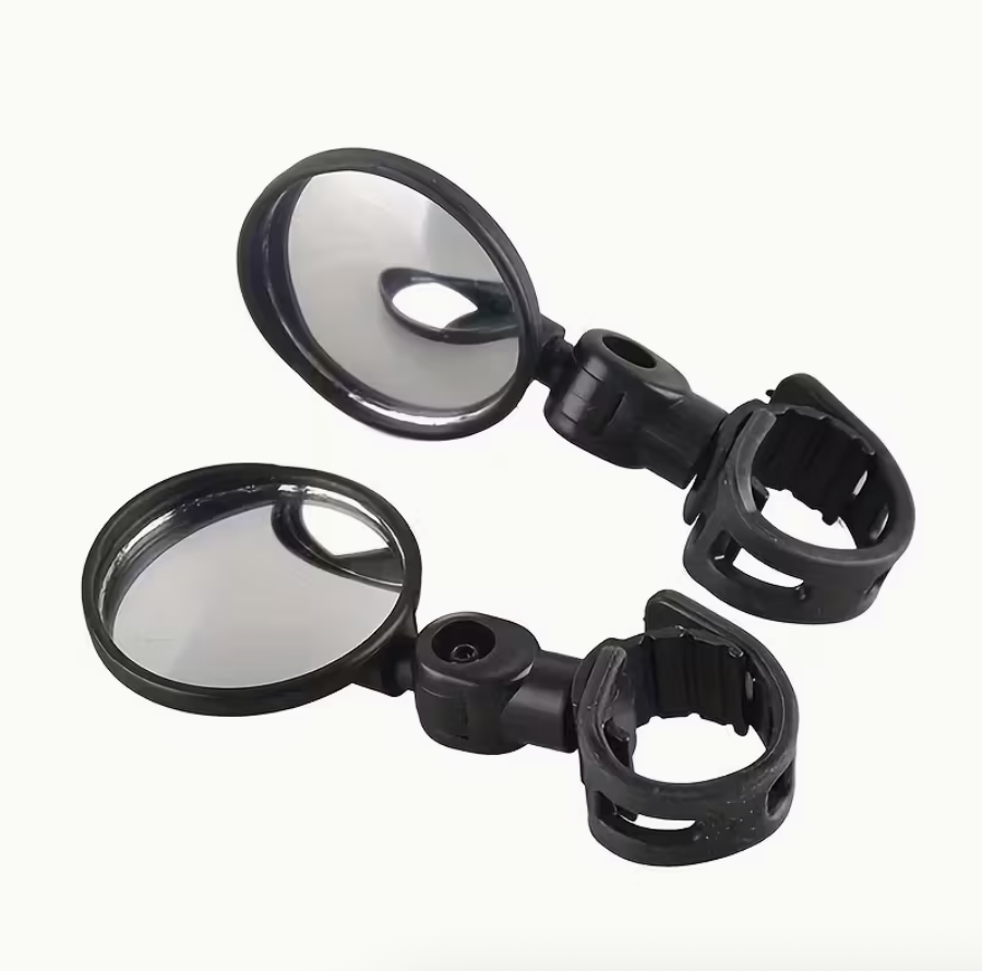 2pcs Bicycle Rearview Convex Mirror Safety & Visibility • Reflective Convex Design • Adjustable & Durable • For Mountain, Electric & Balance Bikes