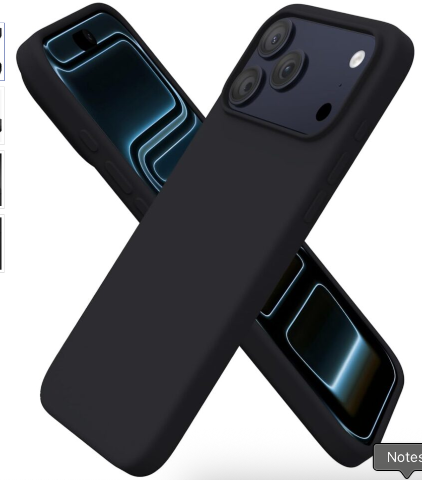 Black Ultra Soft Liquid Gel Case for iPhone 17 Series (17 / 17 Air / 17 Pro / 17 Pro Max) – Flannel Texture, Skin-Friendly, Shockproof Protective Cover