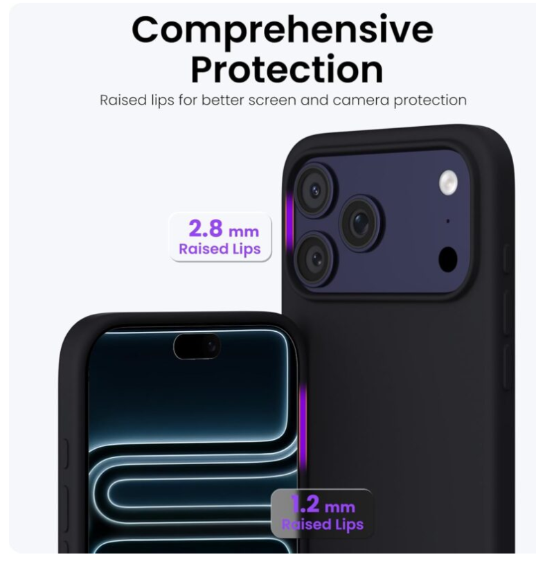 Black Ultra Soft Liquid Gel Case for iPhone 17 Series (17 / 17 Air / 17 Pro / 17 Pro Max) – Flannel Texture, Skin-Friendly, Shockproof Protective Cover - Image 5