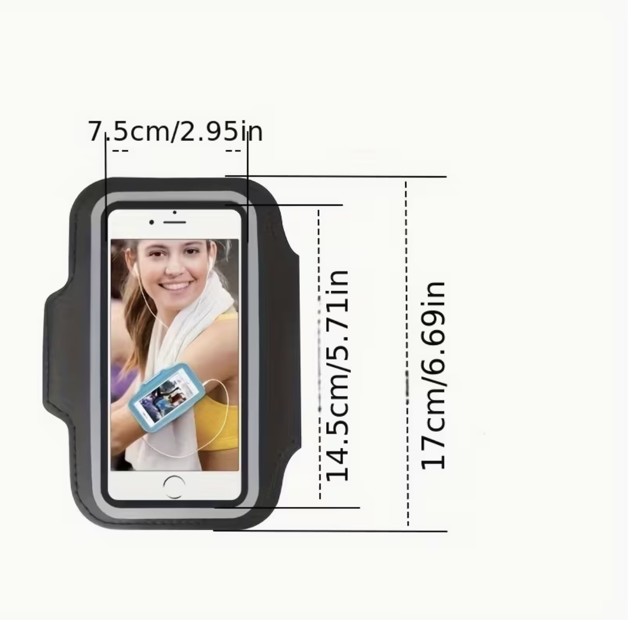 Outdoor Sports Phone Holder – Adjustable 5.5-Inch Arm Strap for Gym, Cycling & Running | Compatible with Samsung & iPhone Devices - Image 6