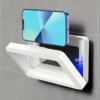 360° Rotating ABS Shower Phone Holder – Transparent Bathroom Accessory | Compatible with Plastic Shower Curtains, All-Season Use