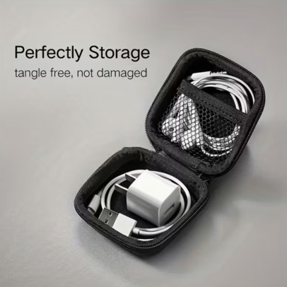 Durable Portable Headphone Case for Charging Cables & USB Gadgets